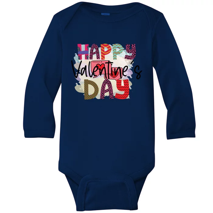 Happy Valentine’s Day Funny Valentine's Day Baby Long Sleeve Bodysuit