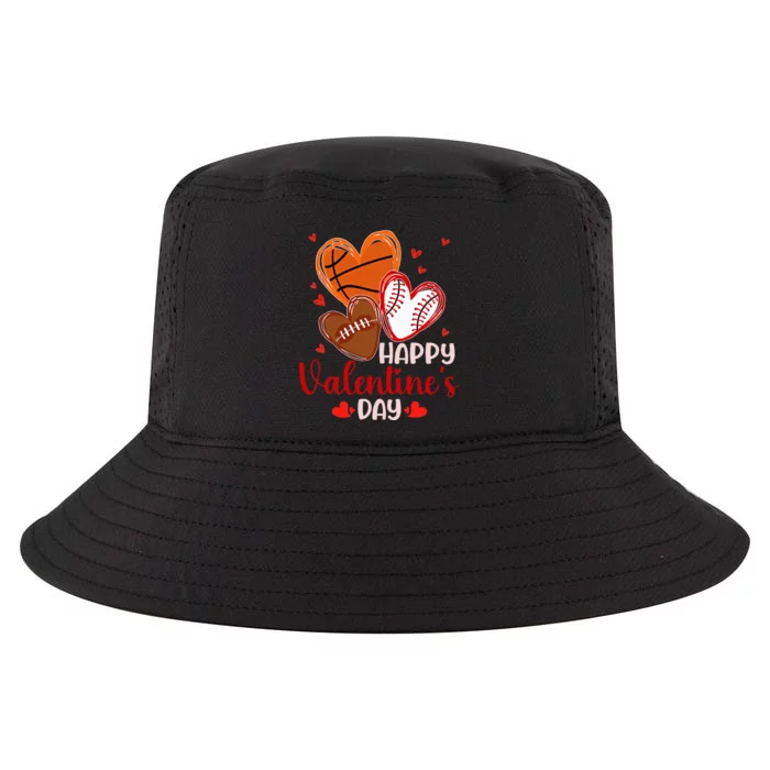 Happy Valentines Day Basketball Baseball Football Cool Comfort Performance Bucket Hat