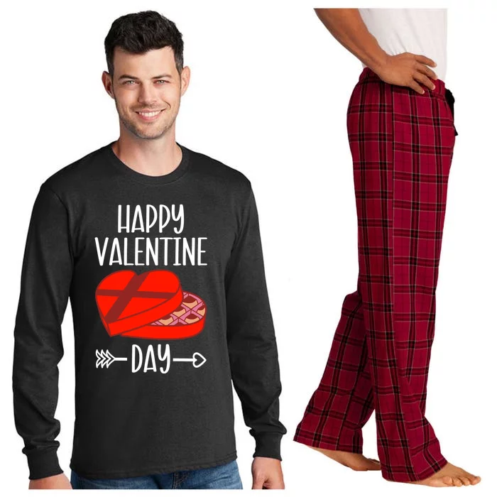 Happy Valentine's Day Chocolate Lover Sweets Eater Love Gift Long Sleeve Pajama Set