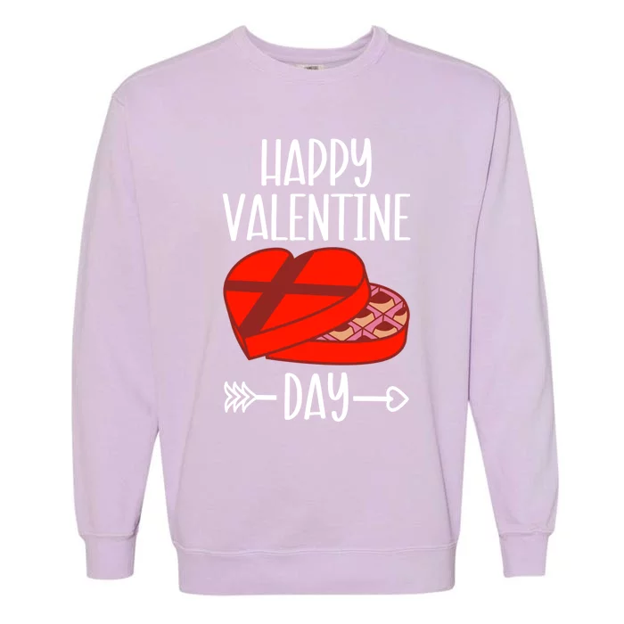 Happy Valentine's Day Chocolate Lover Sweets Eater Love Gift Garment-Dyed Sweatshirt