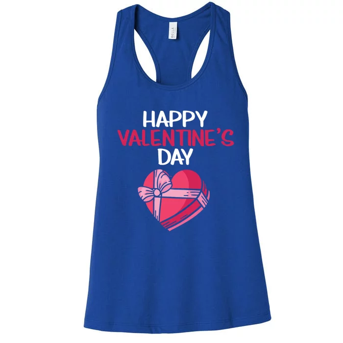 Happy Valentine's Day Chocolate Lover Sweets Eater Love Gift Women's Racerback Tank