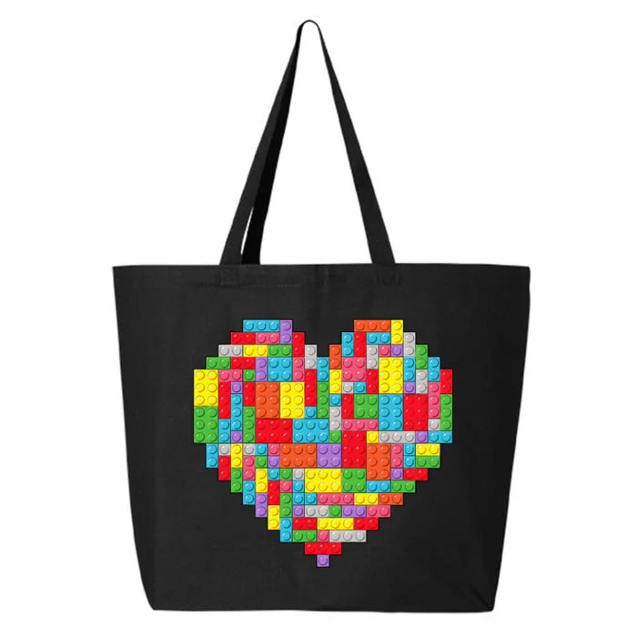 Heart Valentines Day Master Builder Block Brick Building 25L Jumbo Tote