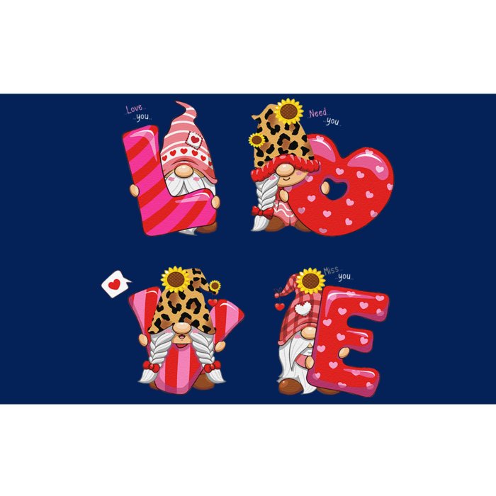 Happy Valentines Day Gnomes With Leopard Sunflower Valentine Cute Day Love Bumper Sticker