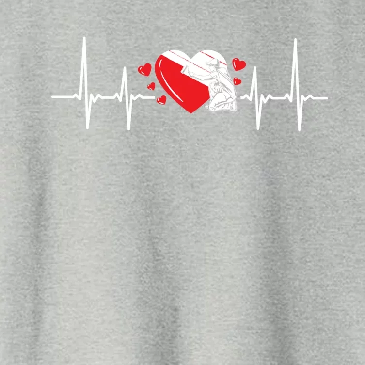 Heartbeat Valentines Day Painter Cute Gift Women's Crop Top Tee