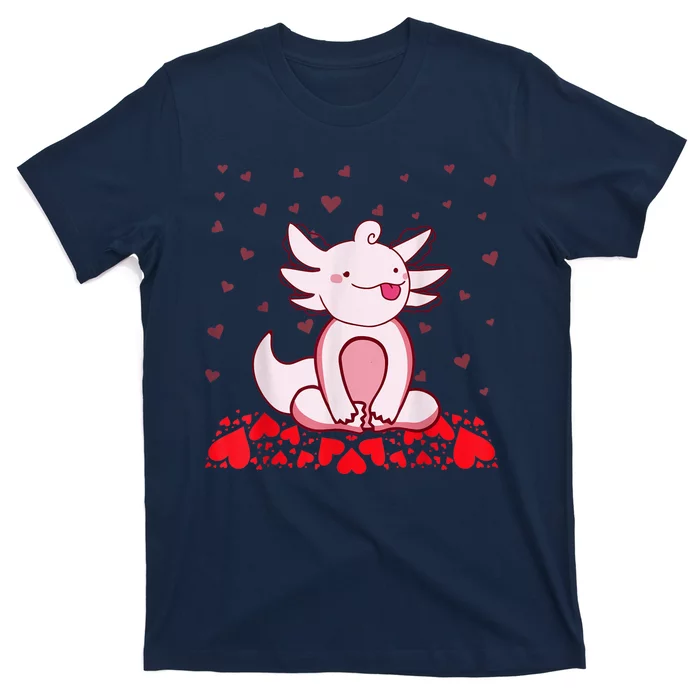 Happy Valentines Day Cute Axolotl Heart Valentines Day T-Shirt