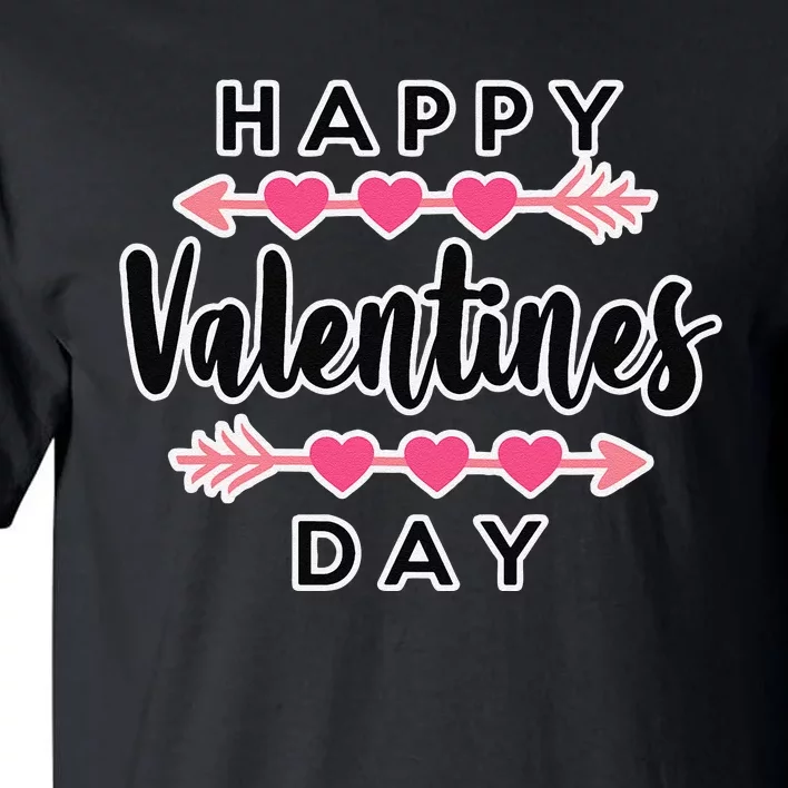 Happy Valentine's Day Design For And Women Hearts Tall T-Shirt