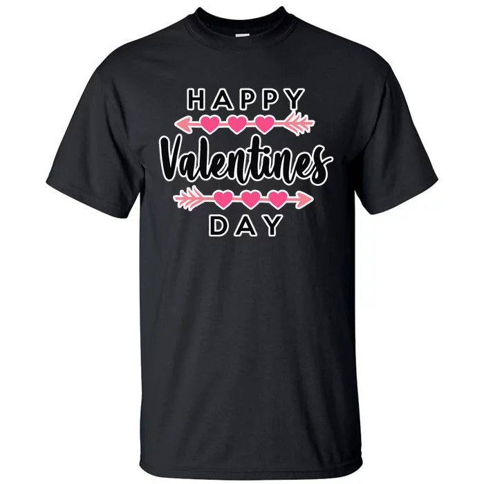 Happy Valentine's Day Design For And Women Hearts Tall T-Shirt