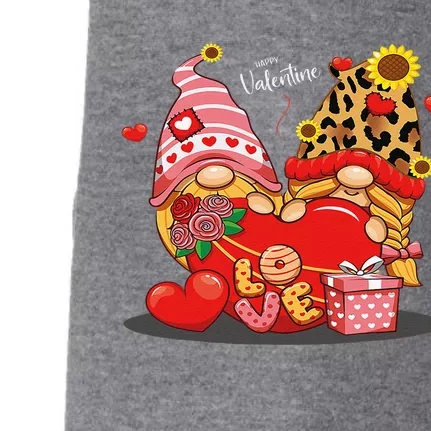 Happy Valentines Day Gnomes With Leopard Sunflower Valentine Cute Doggie 3-End Fleece Hoodie