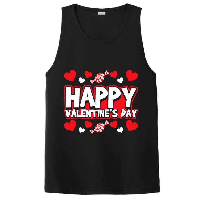 Happy Valentines Day Romantic Holiday February 14 Performance Tank