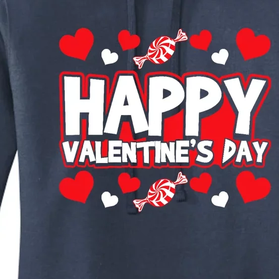 Happy Valentines Day Romantic Holiday February 14 Women's Pullover Hoodie