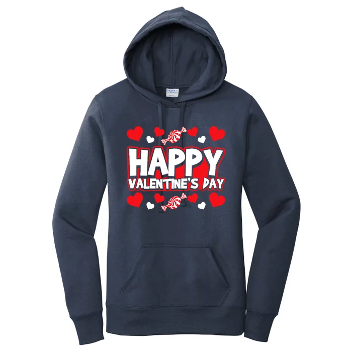 Happy Valentines Day Romantic Holiday February 14 Women's Pullover Hoodie