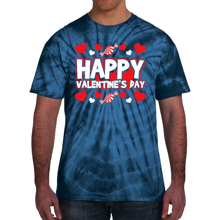 Happy Valentines Day Romantic Holiday February 14 Tie-Dye T-Shirt