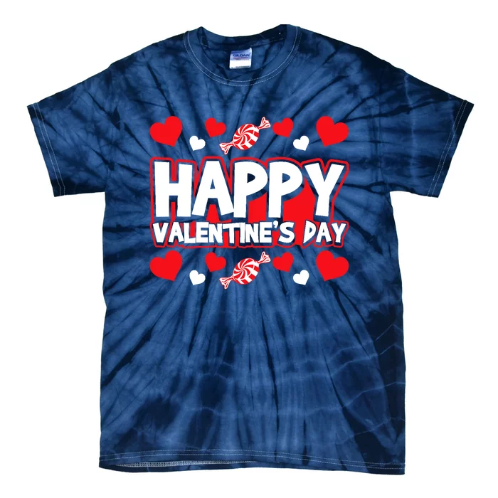 Happy Valentines Day Romantic Holiday February 14 Tie-Dye T-Shirt