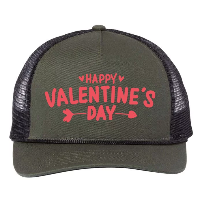 Happy Valentines Day Cute Holiday Gift Retro Rope Trucker Hat Cap