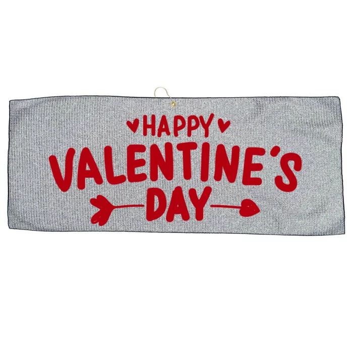 Happy Valentines Day Cute Holiday Gift Large Microfiber Waffle Golf Towel