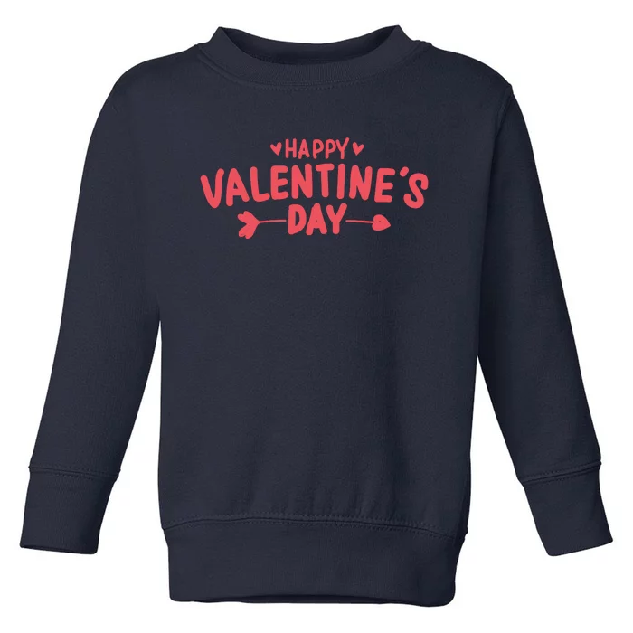 Happy Valentines Day Cute Holiday Gift Toddler Sweatshirt