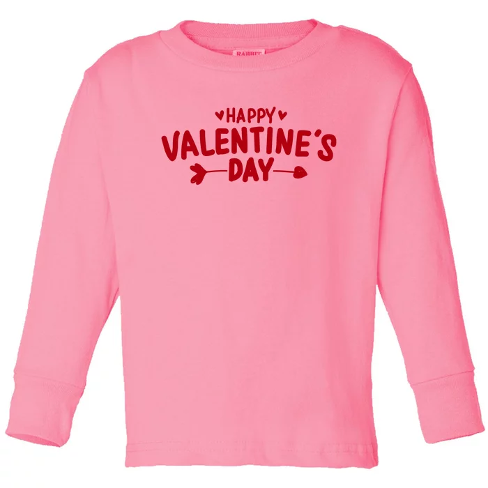 Happy Valentines Day Cute Holiday Gift Toddler Long Sleeve Shirt