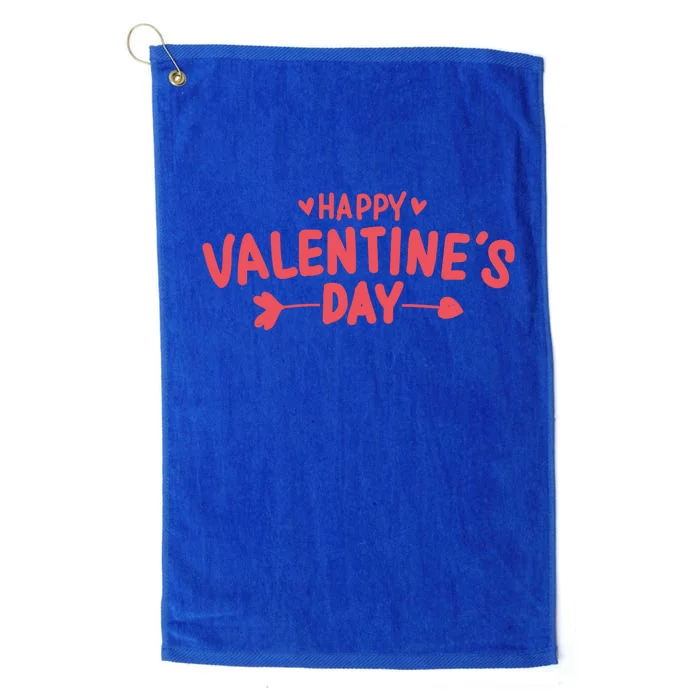 Happy Valentines Day Cute Holiday Gift Platinum Collection Golf Towel