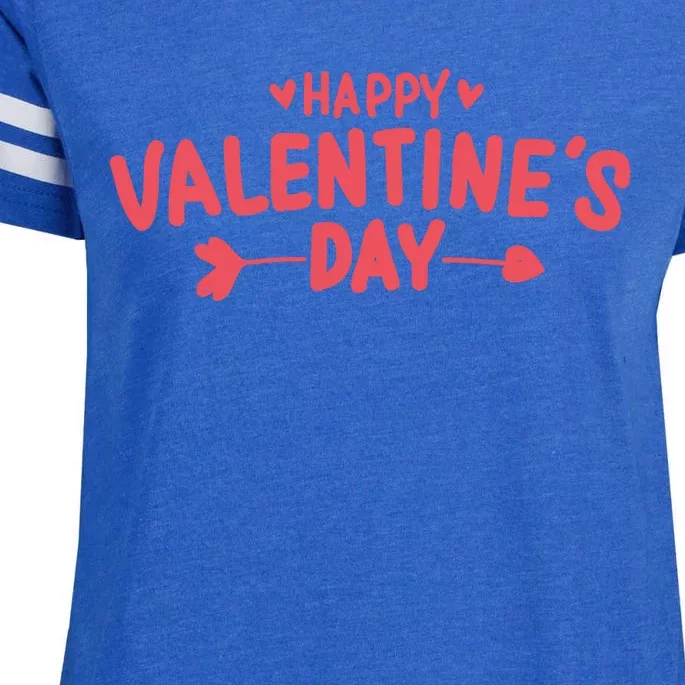 Happy Valentines Day Cute Holiday Gift Enza Ladies Jersey Football T-Shirt