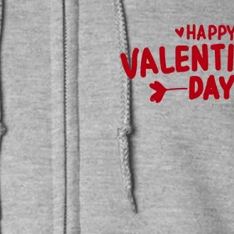 Happy Valentines Day Cute Holiday Gift Full Zip Hoodie