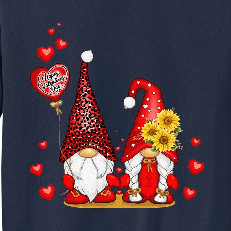 Happy Valentines Day Gnomes With Leopard Sunflower Valentine Love Happy Sweatshirt