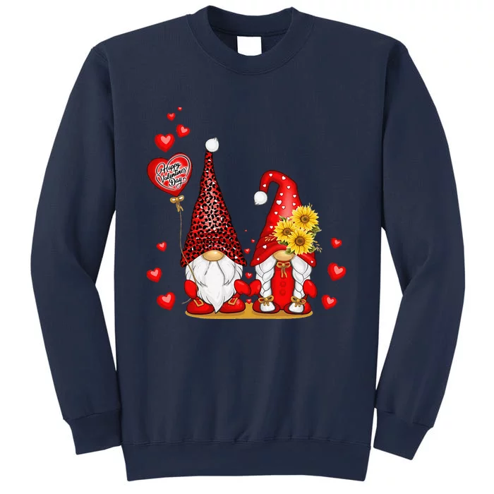 Happy Valentines Day Gnomes With Leopard Sunflower Valentine Love Happy Sweatshirt