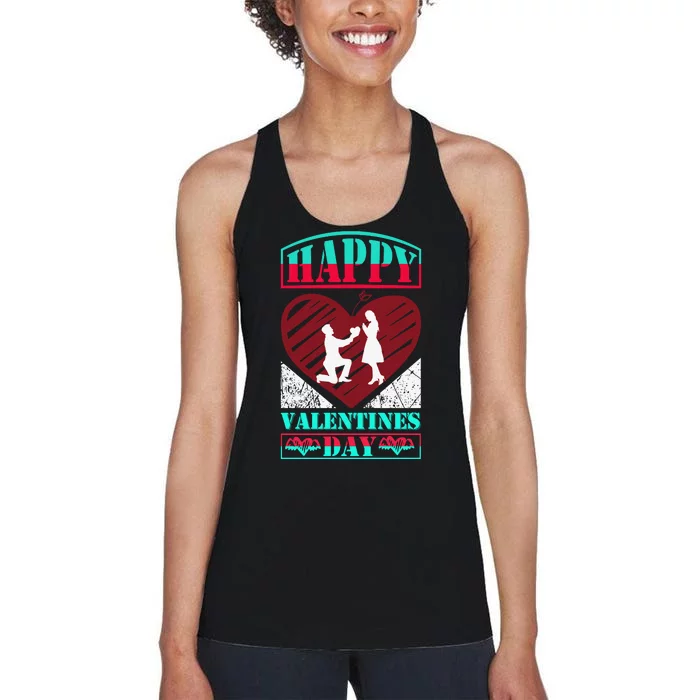 Happy Valentines Day Women's Racerback Tank