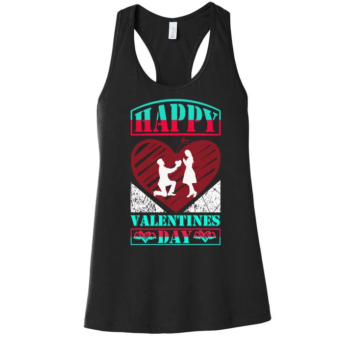 Happy Valentines Day Women's Racerback Tank