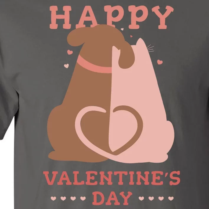 Happy Valentines Day Dog Tail Heart Tall T-Shirt