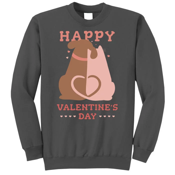 Happy Valentines Day Dog Tail Heart Tall Sweatshirt