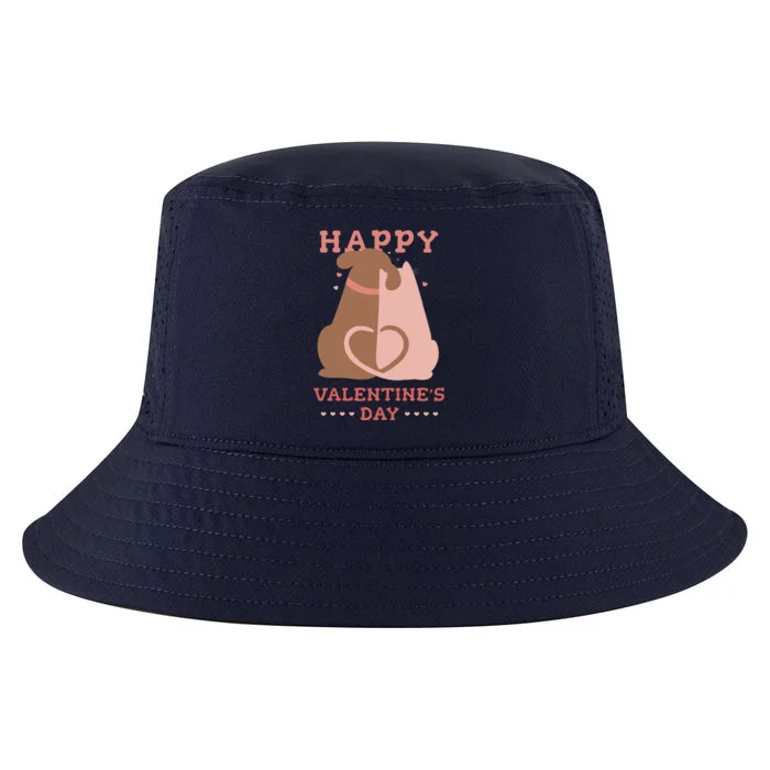 Happy Valentines Day Dog Tail Heart Cool Comfort Performance Bucket Hat