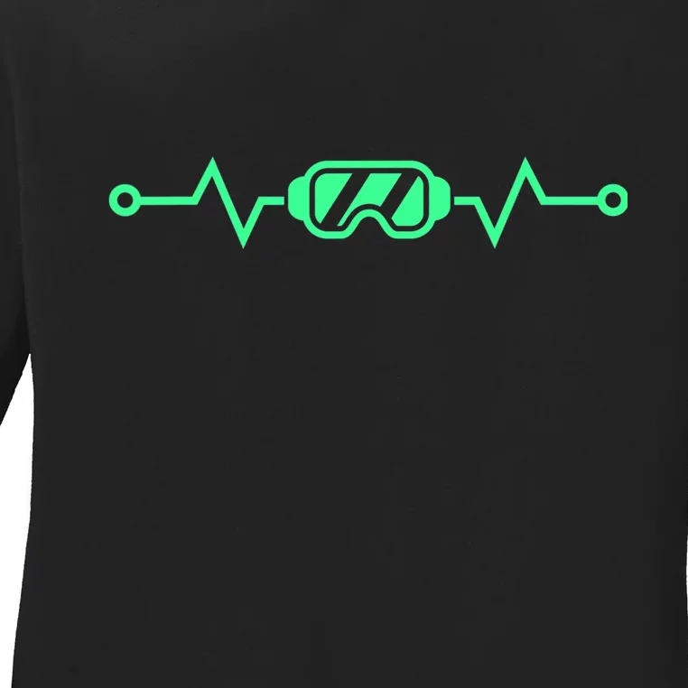 Heartbeat VR Developer & Gamer Virtual Reality Ladies Long Sleeve Shirt