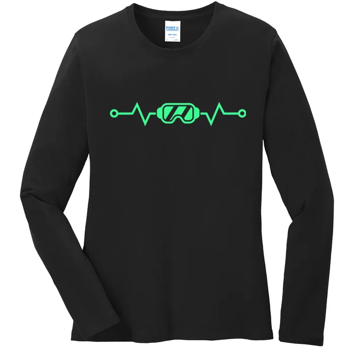 Heartbeat VR Developer & Gamer Virtual Reality Ladies Long Sleeve Shirt