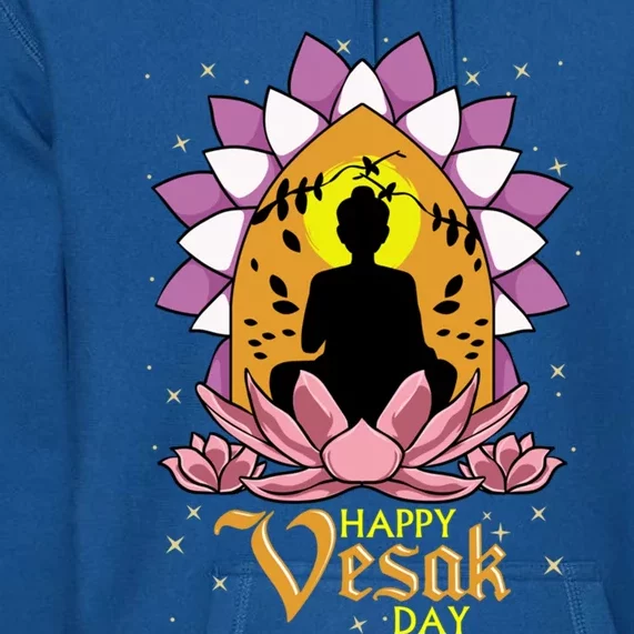 Happy Vesak Day Buddha Jayanti Buddha Purnima And Buddha Day Gift Premium Hoodie