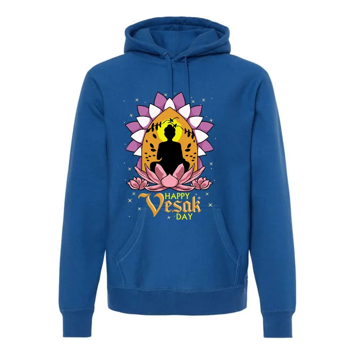 Happy Vesak Day Buddha Jayanti Buddha Purnima And Buddha Day Gift Premium Hoodie