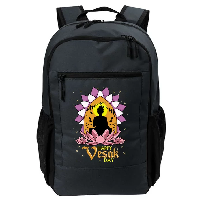 Happy Vesak Day Buddha Jayanti Buddha Purnima And Buddha Day Gift Daily Commute Backpack