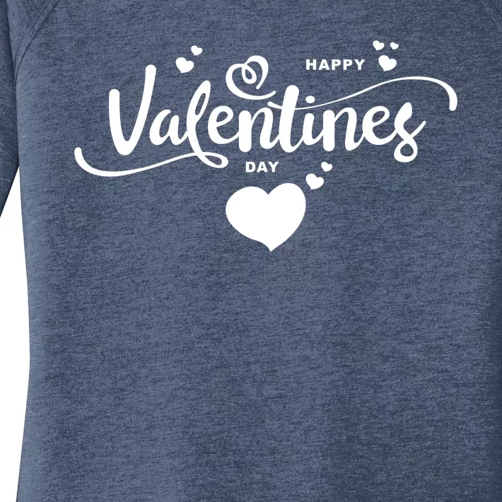 Happy Valentines Day Cute Romantic Women's Perfect Tri Tunic Long Sleeve Shirt