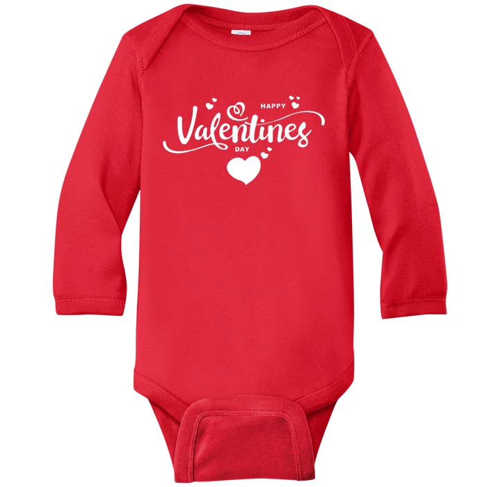 Happy Valentines Day Cute Romantic Baby Long Sleeve Bodysuit