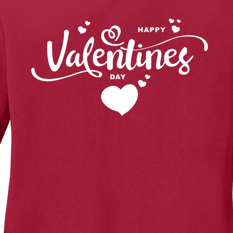 Happy Valentines Day Cute Romantic Ladies Long Sleeve Shirt