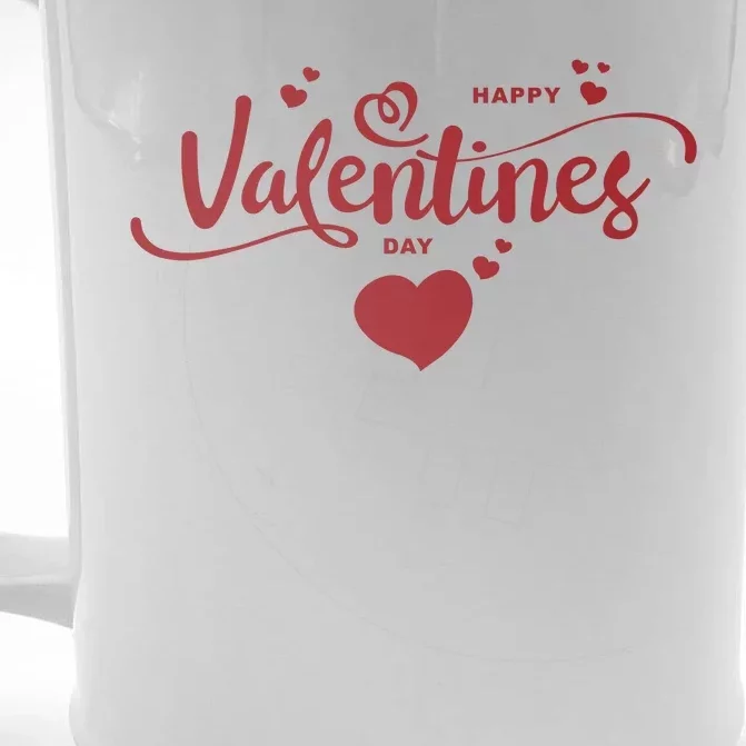 Happy Valentines Day Cute Romantic Front & Back Beer Stein