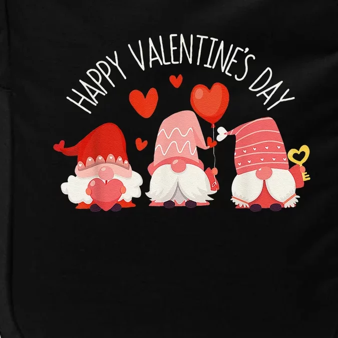 Happy Valentines Day Cute Three Gnomes Hearts Couple Gifts Impact Tech Backpack