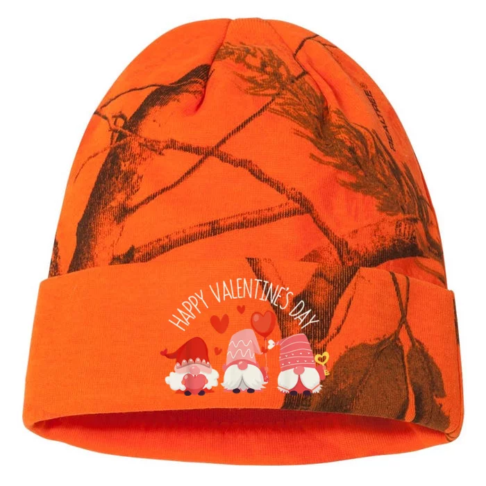 Happy Valentines Day Cute Three Gnomes Hearts Couple Gifts Kati - 12in Camo Beanie