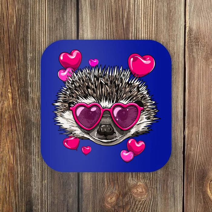 Hedgehog Valentines Day Heart Love Couples Hedgehog Lover Cool Gift Coaster