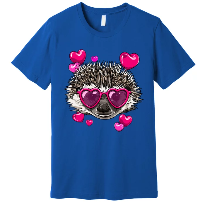 Hedgehog Valentines Day Heart Love Couples Hedgehog Lover Cool Gift Premium T-Shirt