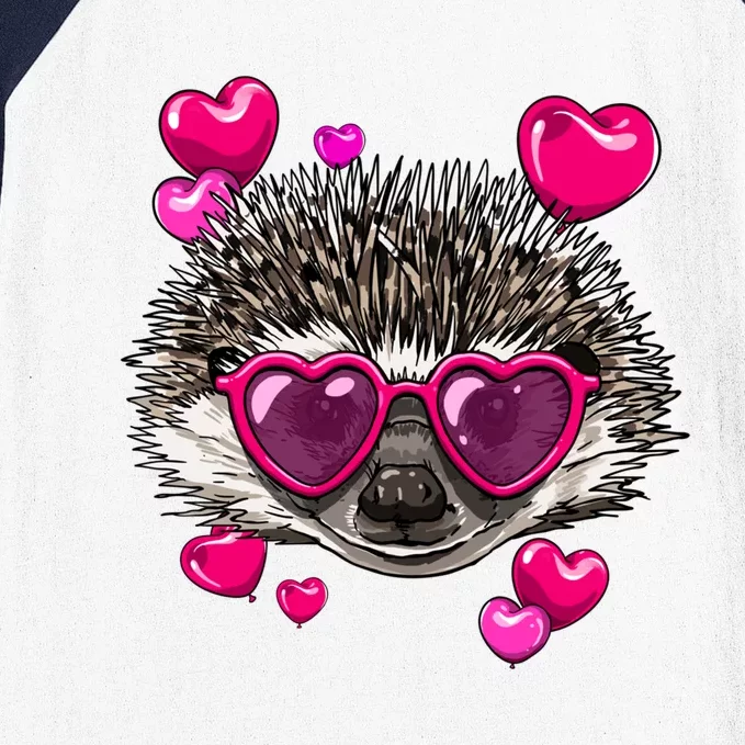 Hedgehog Valentines Day Heart Love Couples Hedgehog Lover Cool Gift Baseball Sleeve Shirt