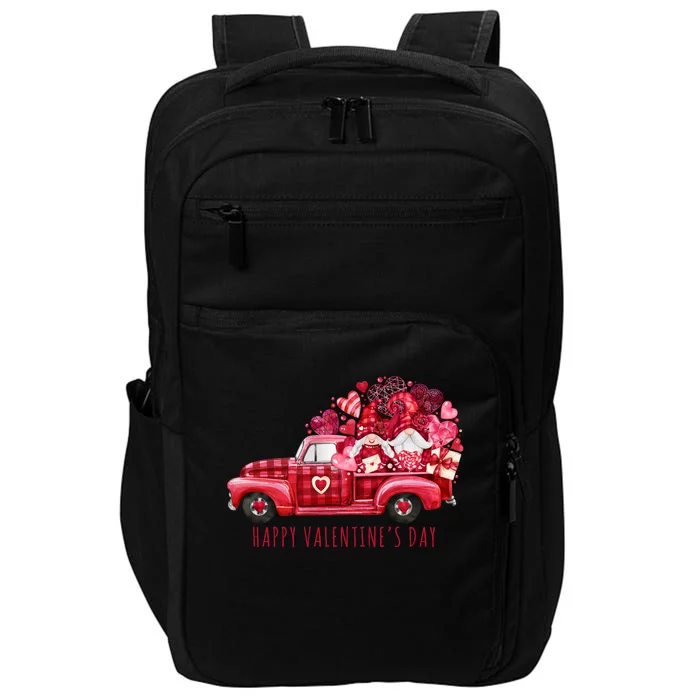 Happy Valentines Day Gnome Vintage Truck Impact Tech Backpack