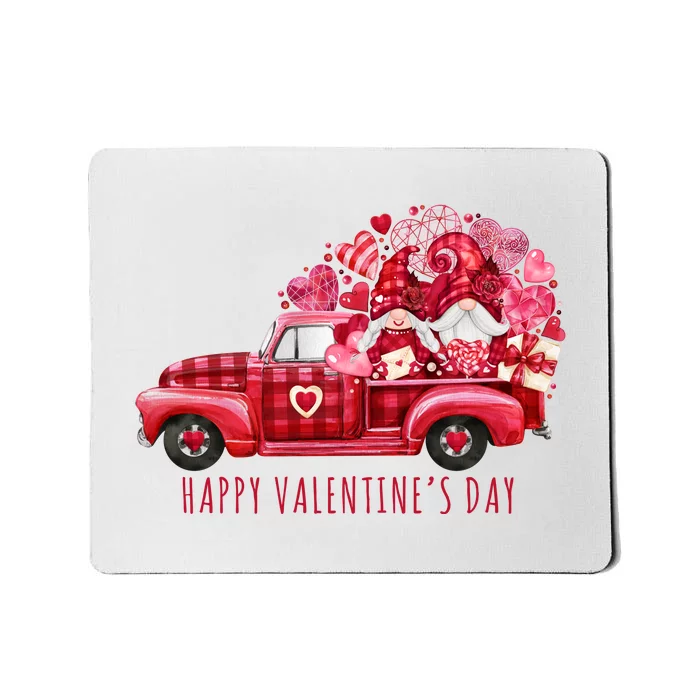 Happy Valentines Day Gnome Vintage Truck Mousepad