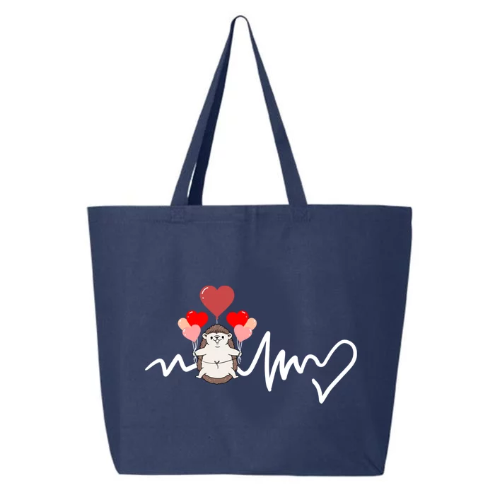 Hedgehog Valentines Day Heartbeat Gift 25L Jumbo Tote