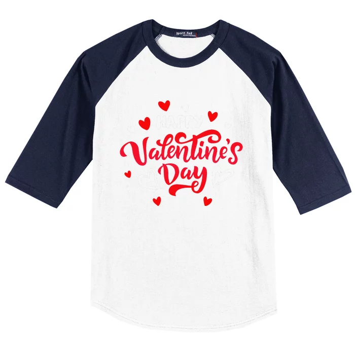 Happy Valentine's Day Baseball Sleeve Shirt