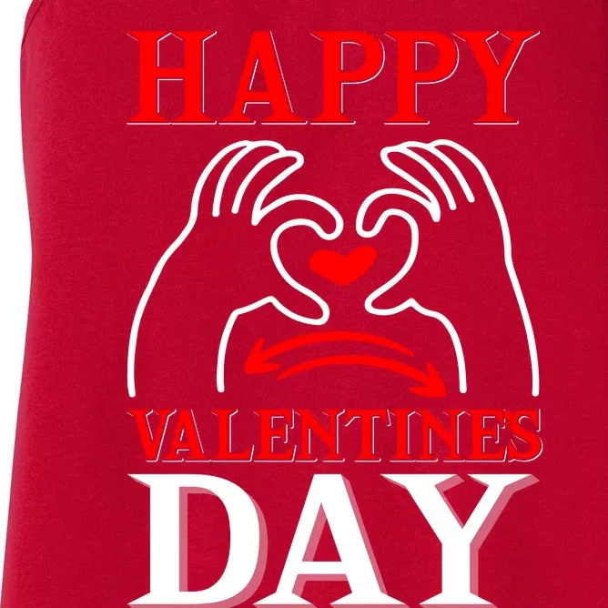 Happy Valentines Day Women's Racerback Tank